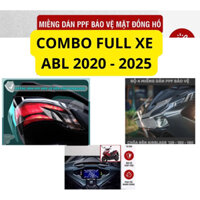 COMBO PPF Full xe AB 2020- 2025 . Miếng dán bảo vệ đèn và mặt đồng hồ xe Airblade 125 - 150 160