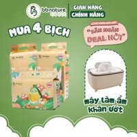 (Combo quà) 4 Bịch Tã/bỉm BB Nature Care Plus tinh chất nha đam đủ size cho bé từ 4-30KG