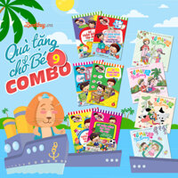 Combo Quà Tặng Cho Bé 9 6 Cuốn Bé Thần Đồng Vào Lớp 1  4 Cuốn Tô Màu Yêu Thương