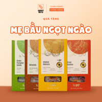 Combo quà tặng mẹ bầu 4 loại hạt hạnh nhân rang mộc,nhân óc chó,táo đỏ,hạt bí xanh(250gr) -Happynuts