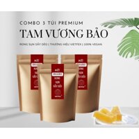 Combo Quà Tặng Mứt Rong Sụn Biển Sấy Dẻo Phan Rang Vietfex Tam Vương Bảo 3x200gram
