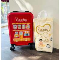 (Combo quà)6 Bịch bỉm Gooby Extra siêu thấm hút đủ size cho bé 5 - 30KG tặng ngay máy xay ăn dặm 6 lưỡi hoặc Vali đỏ