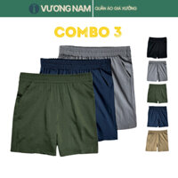 COMBO Quần đùi nam đẹp form rộng vải co giãn nhẹ cao cấp VNO125