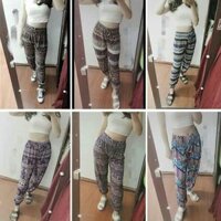 Combo quần lanh thổ cẩm bo gấu (họa tiết ngẫu nhiên)