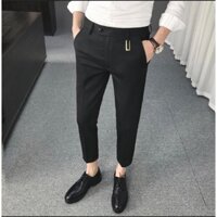 Combo quần tây âu màu xám đậm mix kẹp vuông _ màu đen mix kẹp vuông phom hàn hàn ôm body
