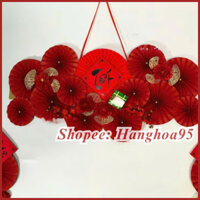 Combo quạt đỏ trang trí Tết 2025 - Decor Nhà Cửa Đón Năm Ất Tỵ 2025