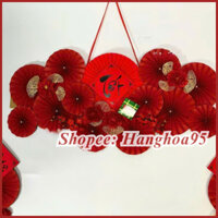 Combo quạt đỏ trang trí Tết 2025 - Decor Nhà Cửa Đón Năm Ất Tỵ 2025