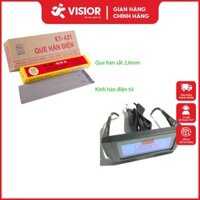 Combo que hàn sắt 2,5 li Kim Tín + Kính hàn điện tử