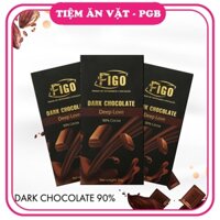 [COMBO RẺ] 3 Thanh Socola đen đắng nguyên chất  90% Cacao FIGO 50gr| Dark Chocolate 90% Cacao FIGO