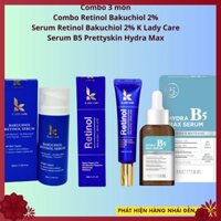 Combo Retinol Bakuchiol 2% + Serum Retinol Bakuchiol 2% K Lady Care + Serum B5 Prettyskin Hydra Max