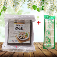 Combo rong biển cuộn cơm gói 100 lá kèm mành tre-Kfood