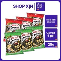 Combo Rong Biển tẩm Hi Tempura 25g x 6 gói ( 3 Cay, 3 Truyền Thống)