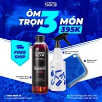 Combo rửa xe 3 món (Dung dịch rửa xe Hyper Foam, bình xịt, khăn Microfiber)