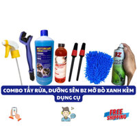 Combo Rửa Xe Kèm tẩy rửa năng - xà bông rửa xe Và Dưỡng sên BZ MỠ BÒ XANH