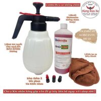Combo Rửa Xe Không Chạm: Bình Tạo Bọt Tuyết cầm tay (2,5 lít), Bio 45 Ekokemika Kèm 1 Khăn Lau Xe 2 Lớp