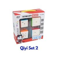 Combo Rubik - Qiyi Set 2 - Qiyi 2x2, Qiyi 3x3, Qiyi 4x4, Qiyi 5x5 ( Stickerless Không Viền ) - Zyo Rubik