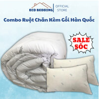 Combo Ruột Chăn Kèm Ruột Gối Hàn Quốc, Ruột Chăn Bông Siêu Dày, Ấm Áp KT 2M x 2M2