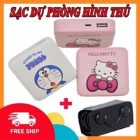 COMBO SẠC DỰ PHÒNG HÌNH THÚ CUTE 5000MAH KÈM TAI NGHE S10 CÓ MIC ĐÀM THOẠI | 100% GIAO CHUẨN HÀNG