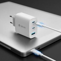 Combo sạc Extreme Speed Series PD 65W 3 cổng (A+2C) + Cáp C - C 60W Devia