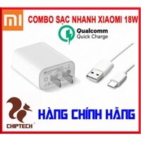 Combo sạc nhanh Xiaomi chính hãng 18W QC 3.0