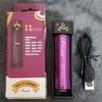 Combo: Sạc Pin Đơn Cylaid và 1viên Pin sạc Cylaid Tím 18650 2200mah Xả 40A.Pin Dự Phòng