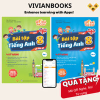 Combo Sách Bài tập tiếng Anh Lớp 8 Global Success 4 kỹ năng có đáp án - Anh ngữ Vivian