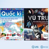 Combo Sách Dán Hình Thông Minh: Quốc Kì Các Nước Trên Thế Giới + Vũ Trụ (Bộ 2 Cuốn) - TV