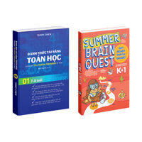 Combo sách Đánh thức tài năng toán học 1 và Summer brain quest K1 Bộ 2 cuốn bìa mềm - Á Châu Books