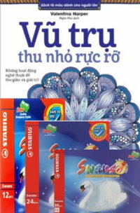 Combo - Sách Tô Màu Vũ Trụ Thu Nhỏ Rực Rỡ - Bút Chì Màu