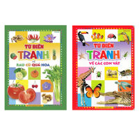 Combo sách Từ Điển Tranh Về Rau - Củ - Quả - Hoa và  Từ Điển Tranh Về Các Con Vật tặng cuốn sách kỹ năng giao tiếp bồi dưỡng trẻ 49 lễ nghi