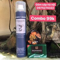 COMBO SALE 99K  GÔM XỊT TÓC BUTTERFLY SNADOW ÚC  420ml + Sáp Vuốt T BluMaan  NGỰA  +  Bánh xà phòng Romano 90g