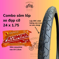 Combo săm lốp xe đạp thể thao 24x1.75
