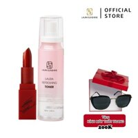 COmbo sản phẩm môi xinh da mịn Son thỏi lì Laura Sunshine Magic Lipstic siêu mềm mịn & Tinh chất hoa hồng cấp ẩm cho da