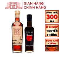 Combo Sành Ăn Gồm 1 Nước Mắm Tĩn Nhãn Đỏ 40N 500ml Rin Nguyên Chất Và 01 Nước Tương Cao Cấp Shiitake 250ml Chai Thuỷ Tin