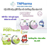 Combo sáp giữ ấm cho bé Pozo và sáp dưỡng ẩm cho bé giúp bé ngủ ngon sâu giấc giảm ho sổ mũi giảm nứt nẻ mềm da mịn màng