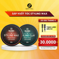 Combo Sáp Vuốt Tóc Bazooka Grooming Styling Wax - Styling Clay - Giữ nếp cao - Không bóng
