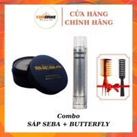 Combo Sáp vuốt tóc Seba 80g & Gôm xịt tóc Butterfly Shadow 320ml