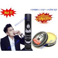 Combo Sáp Vuốt Tóc&Chai Keo Xit Toc Cho Nam Tạo Nên Vẻ Đẹp Hoàn Hảo, Nam Tính cho Phái Mạnh. Giá Hấp Dẫn MS 100