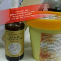 Combo sáp wax lông mật ong và mỡ trăn nguyên chất 50ml