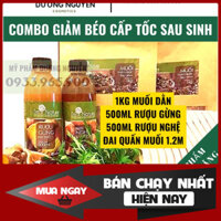 Combo Sau Sinh: Muối Thảo Dược + Rượu Gừng & Nghệ Hạ Thổ 3 Năm + Tặng Đai Quấn Cho Mẹ Sau Sinh I'm Nature