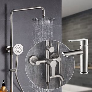 Combo sen cây & vòi lavabo inox Zento KM117