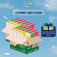 COMBO SEN XANH - 60 gói khăn rút cao cấp Posy Lotus 300 tờ/3 lớp, mềm mịn, thấm hút tốt, chân ái cho làn da