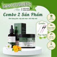 Combo serum khổ qua, bột khổ qua Lim , giảm mụn, mờ thâm, da trắng sáng