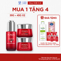 Combo Serum và Kem dưỡng ngày & đêm Pond's Age Miracle mờ đốm nâu, nếp nhăn với 50X Hexyl-Retinol 30G+45G+45G