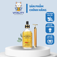 Combo serum vàng Úc 24k Pure Gold Ampoule và thanh lăn tinh chất Vitality Store