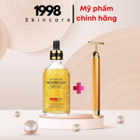 Combo serum vàng Úc 24k Pure Gold Ampoule và thanh lăn tinh chất