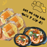 combo set 10 gói mì cay hàn quốc 7 cấp độ có kèm gia vị sẵn tiện lợi, nhanh gọn chuẩn vị ngoài hàng