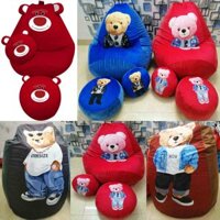 Combo sét 3 món ghế lười hạt xốp hình thú cực xinh(sẵn xốp)