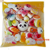 Combo Set 30 móc khóa squishy dẻo hình dáng ngẫu nhiên