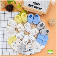 Combo set bao tay bao chân và mũ - vải sợi tre Premium Luxry